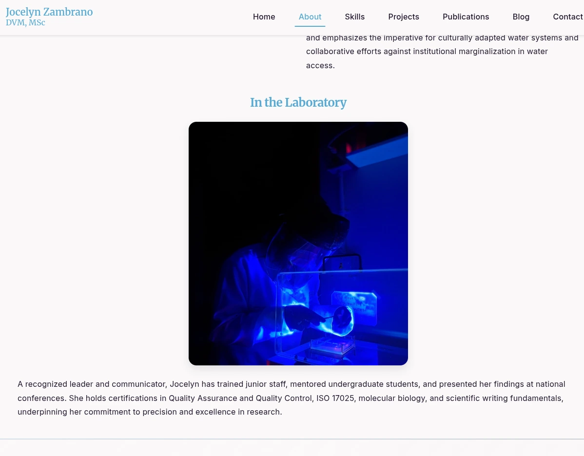 Microbiology portfolio website - Image 1