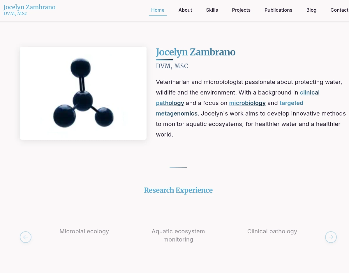 Microbiology portfolio website - Image 2