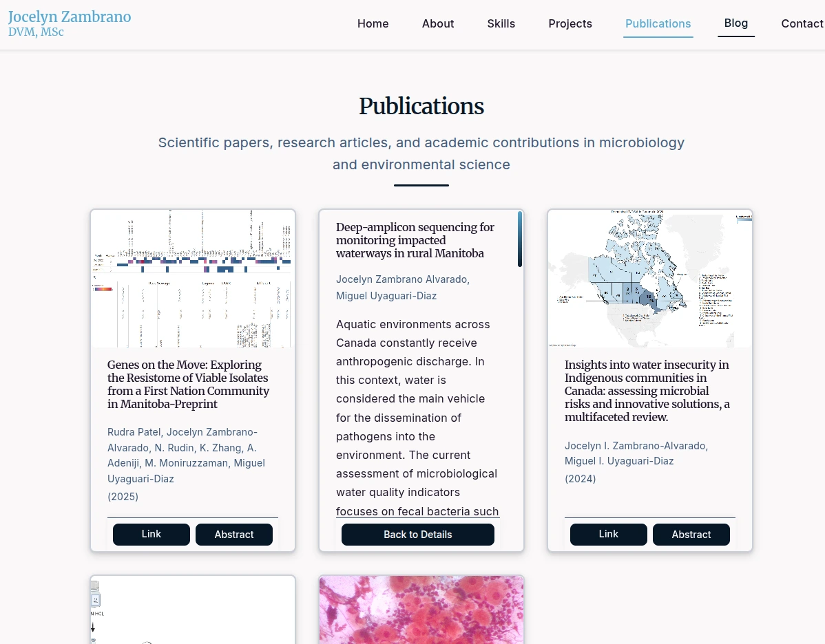 Microbiology portfolio website - Image 3